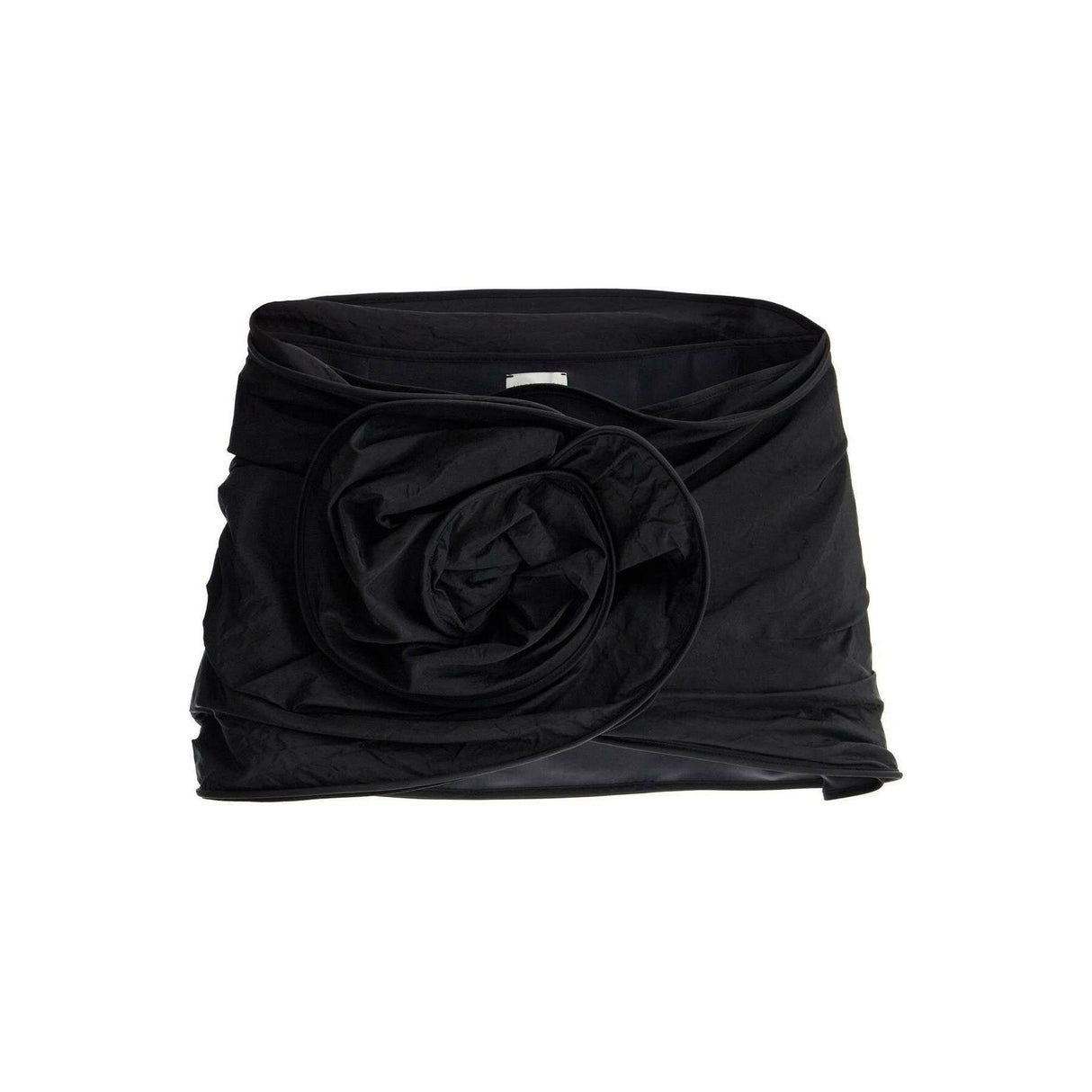 Crinkle Taffeta Rose Mini Skirt.