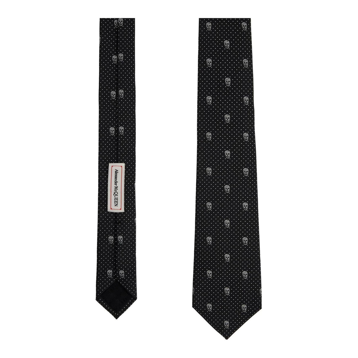 Embroidered Silk Skull Tie Set