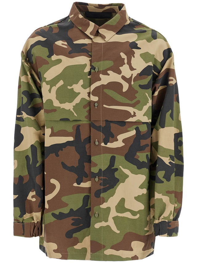 Camouflage Cotton Overshirt-Fear of God Essentials-JOHN JULIA