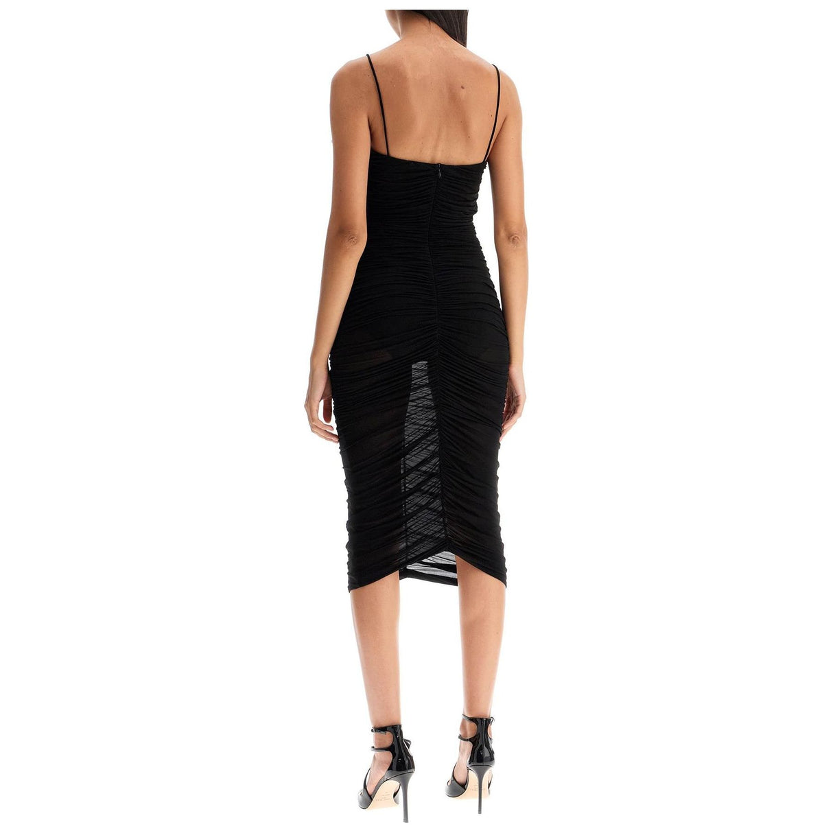 Draped Cupro Jersey Dress