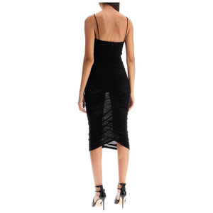 Draped Cupro Jersey Dress