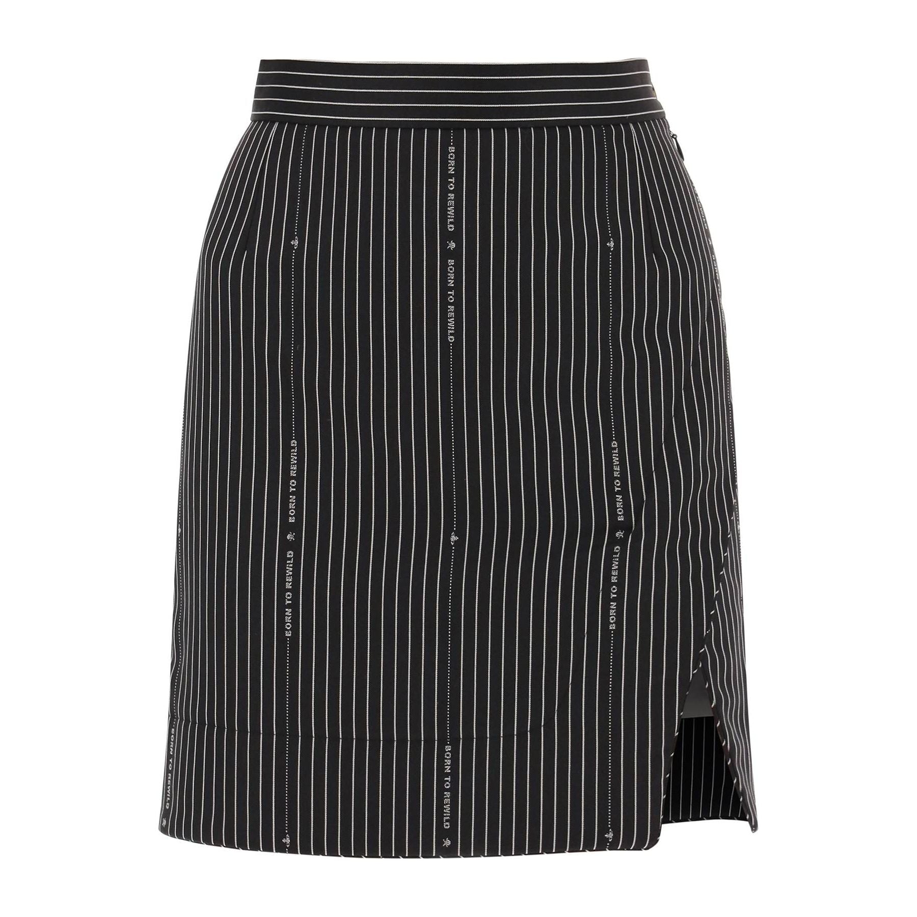 Rita' Wrap Mini Skirt With Pinstriped Motif