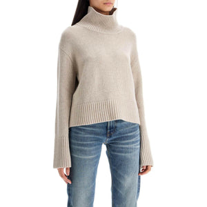 'Fleur' High Neck Cashmere Sweater.