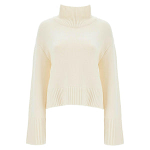 'Fleur' High Neck Cashmere Sweater.