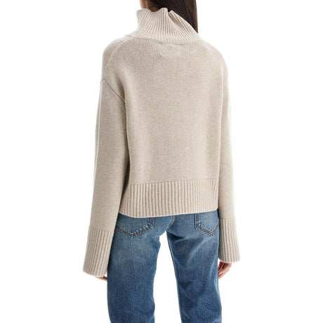 'Fleur' High Neck Cashmere Sweater.