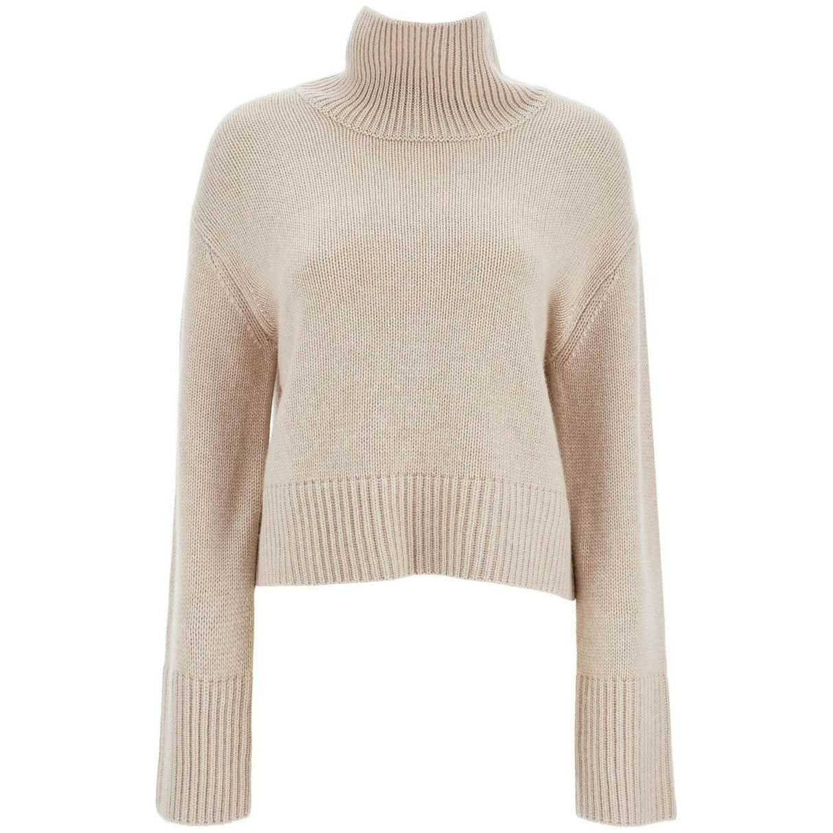 'Fleur' High Neck Cashmere Sweater.