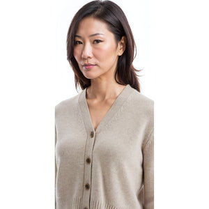 LISA YANG-Marion Cashmere V-Neck Cardigan -JOHN JULIA.