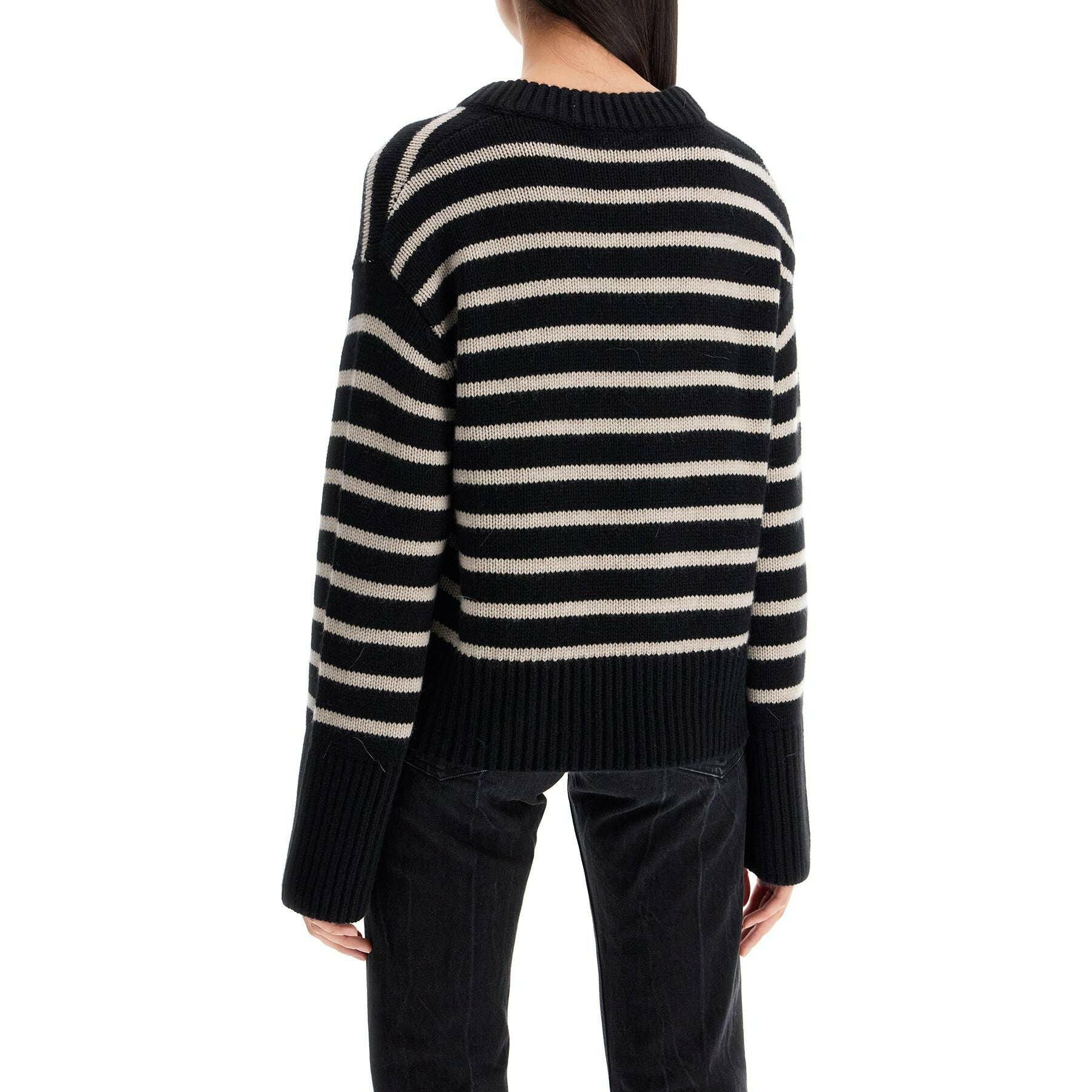 Striped Cashmere Sony Pullover Sweater.