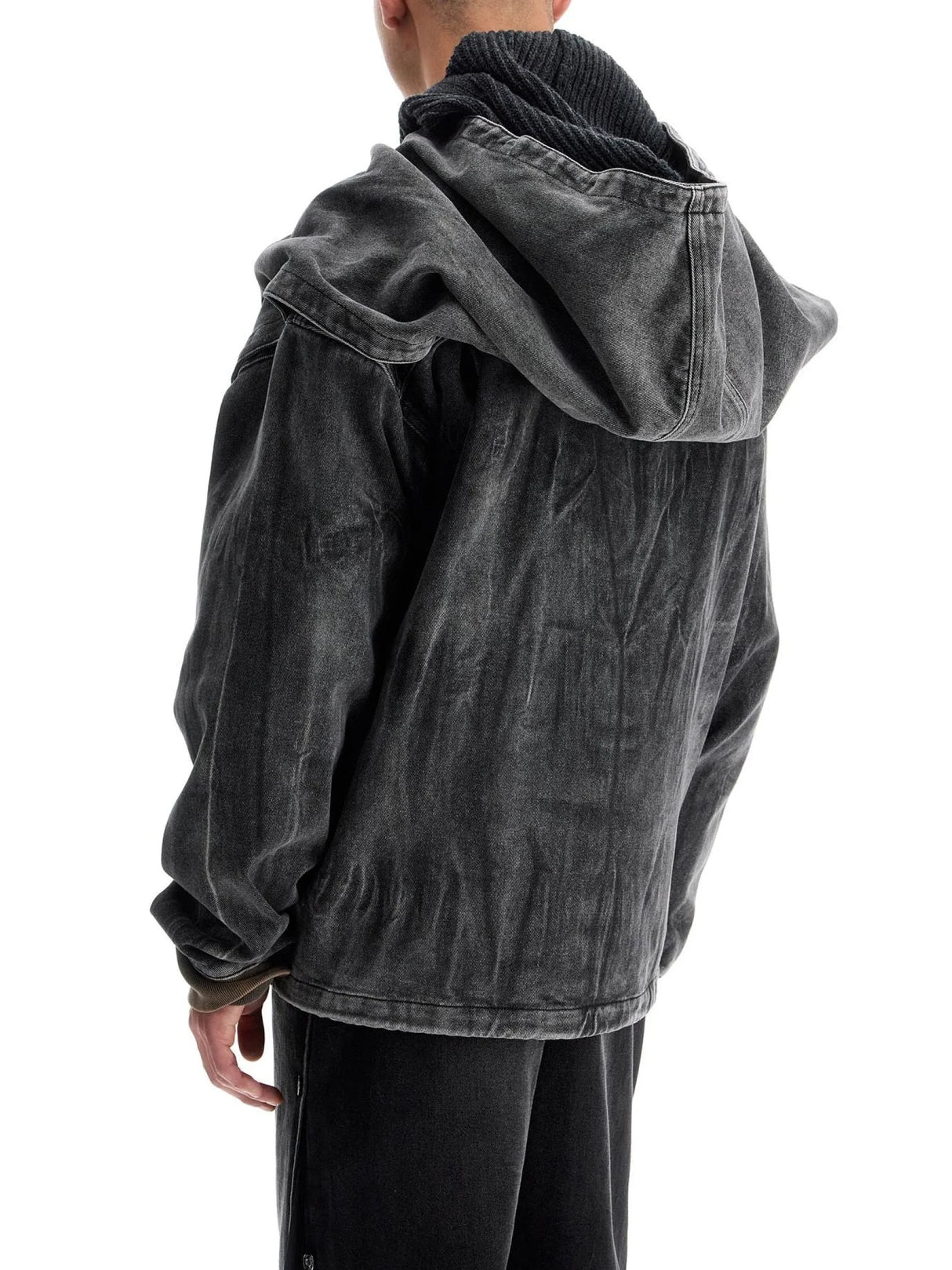 Velcro Hood Denim Jacket-Y/PROJECT-JOHN JULIA