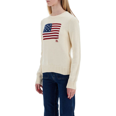 Cotton Pullover With Flag Design