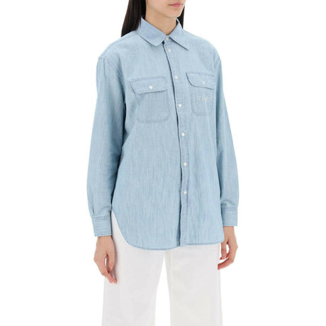 Embroidered Chambray.