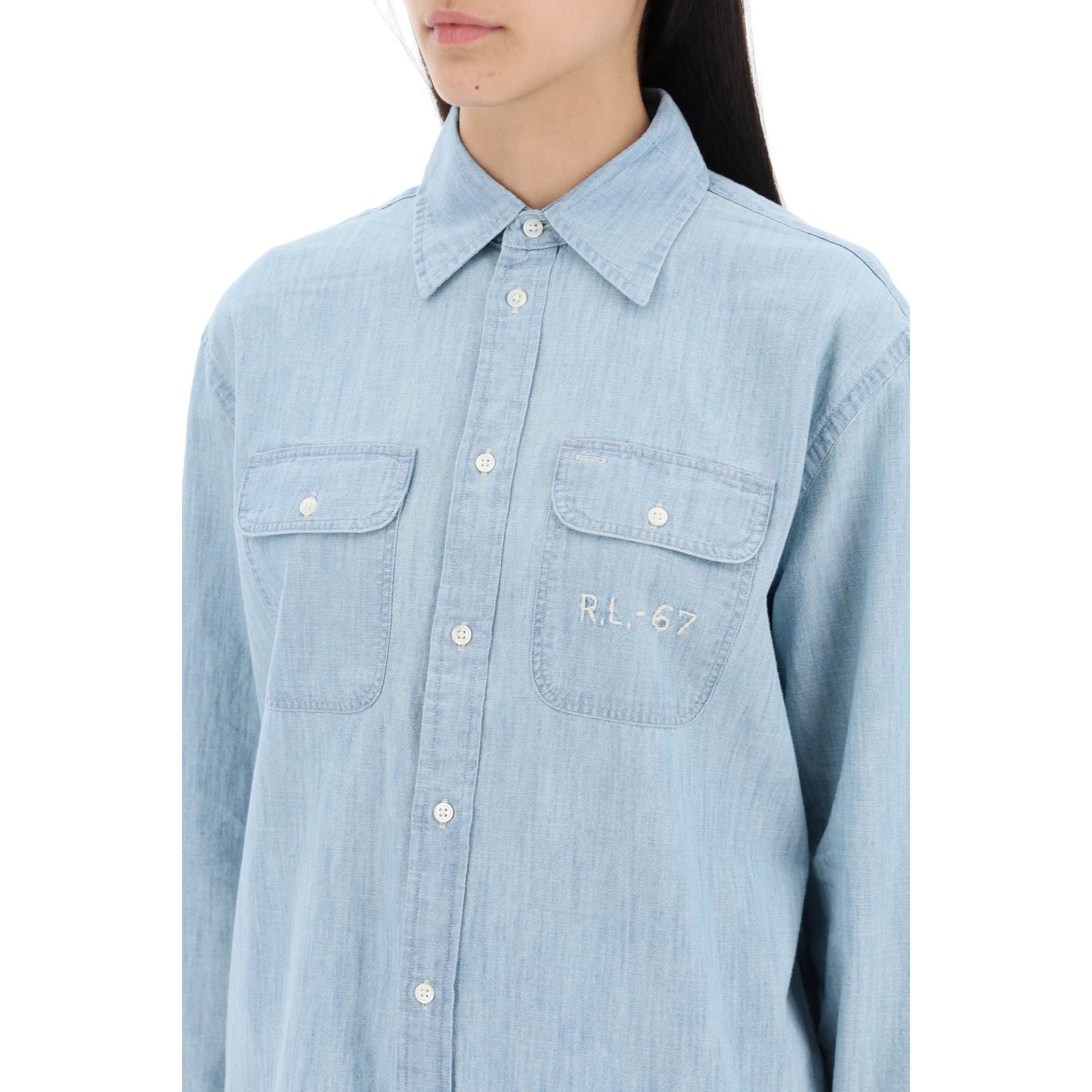 Embroidered Chambray