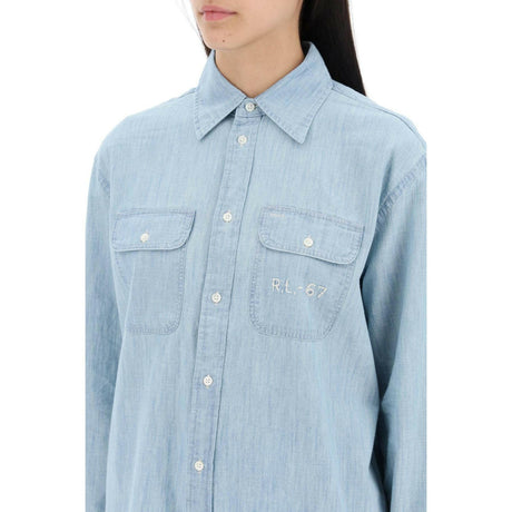 Embroidered Chambray.