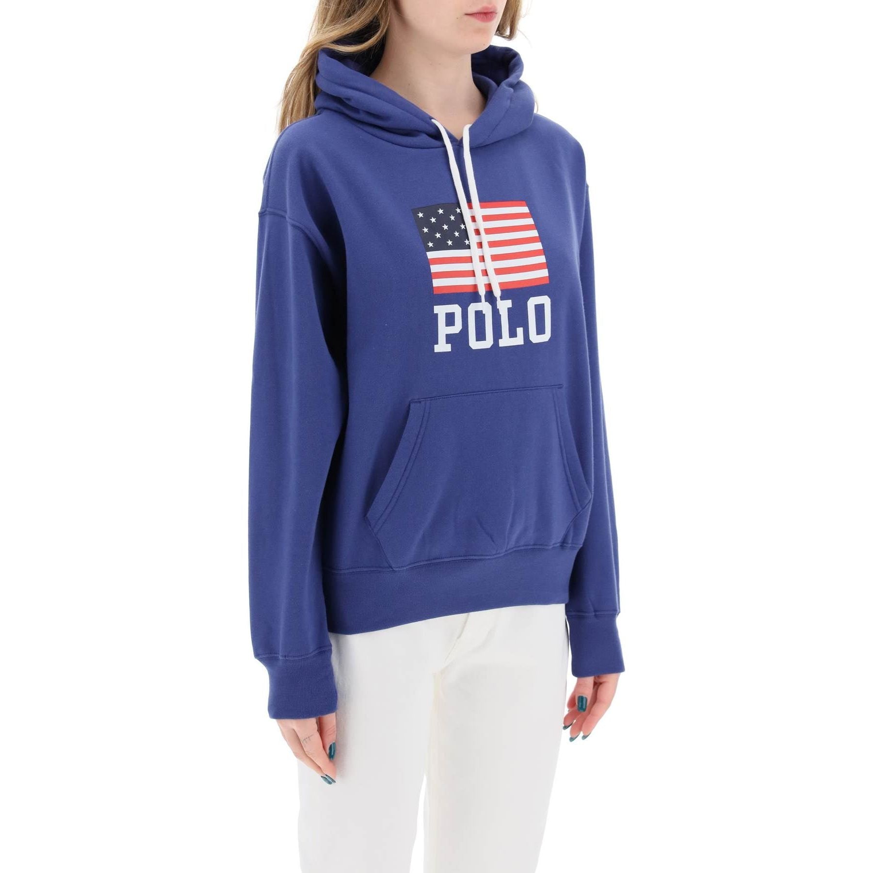 Charter Blue American Flag Cotton Hoodie