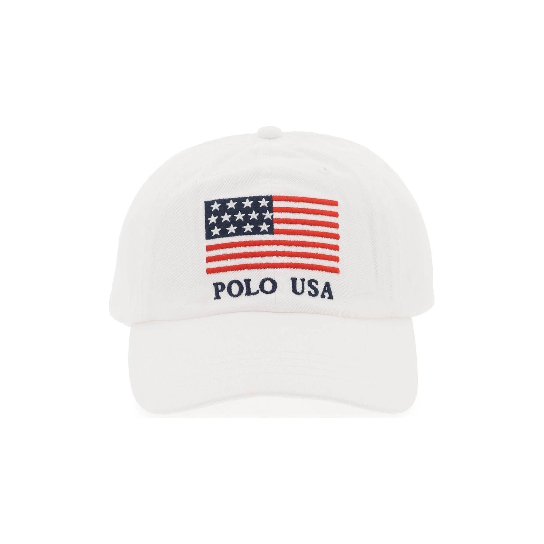 Embroidered Polo USA Flag Baseball Cap