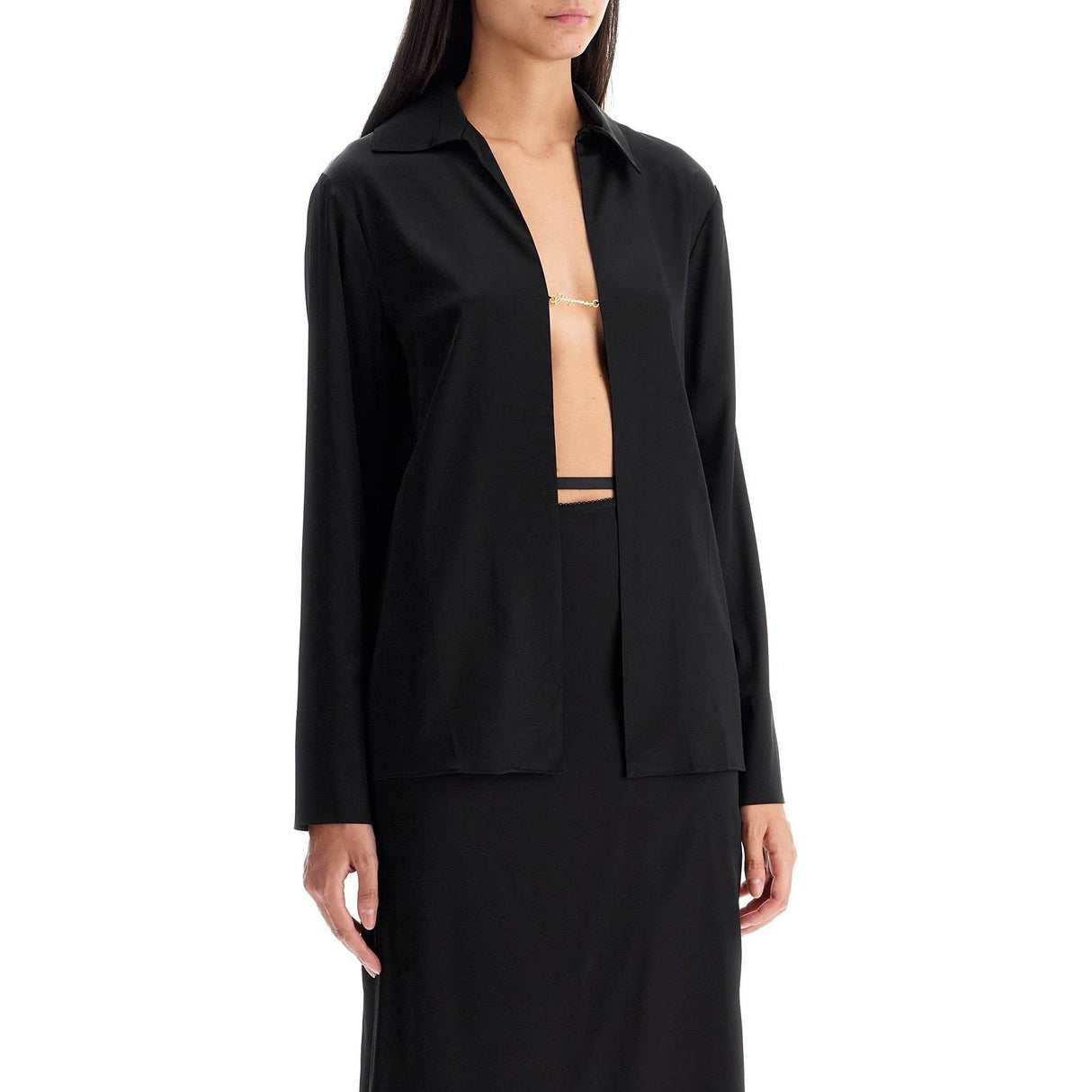 JACQUEMUS-Open Shirt 'The Night Chemise -JOHN JULIA.