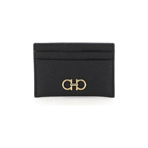 Gancini Grain Leather Card Holder