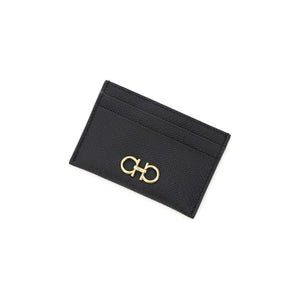 Gancini Grain Leather Card Holder