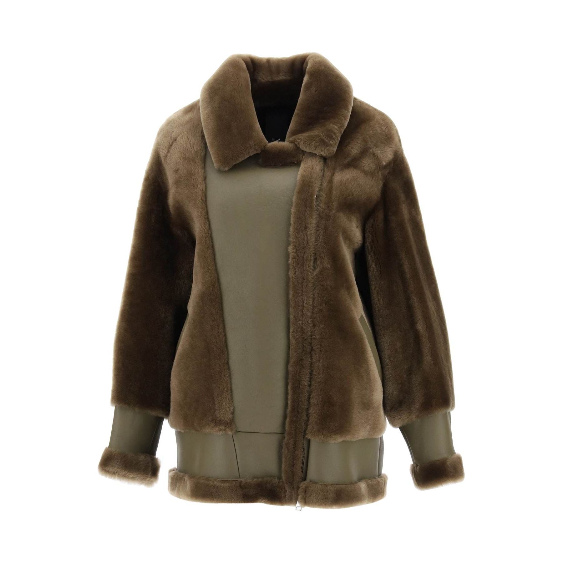 Shearling Jacket with Inside-Out Detailing