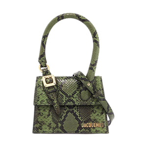 Snake-Print Leather Le Chiquito Moyen Boucle Bag