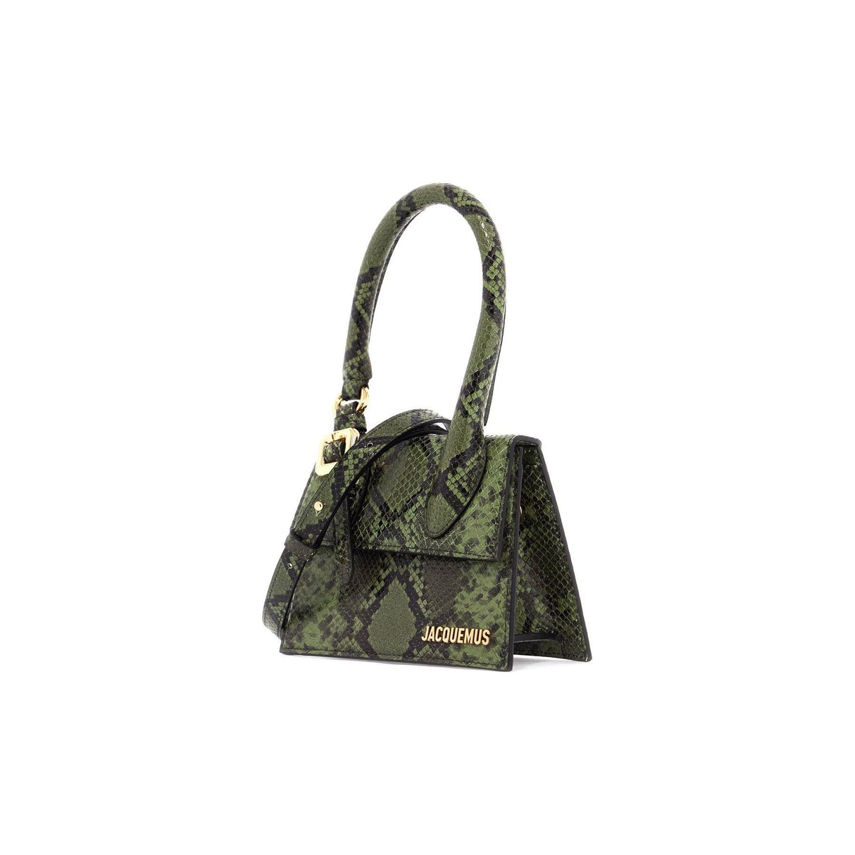 Snake-Print Leather Le Chiquito Moyen Boucle Bag