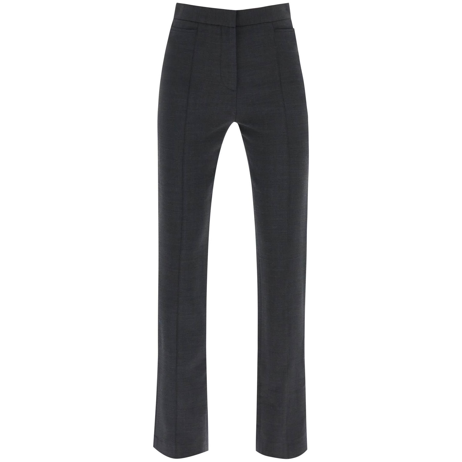 Slim Pants With Flared Cut