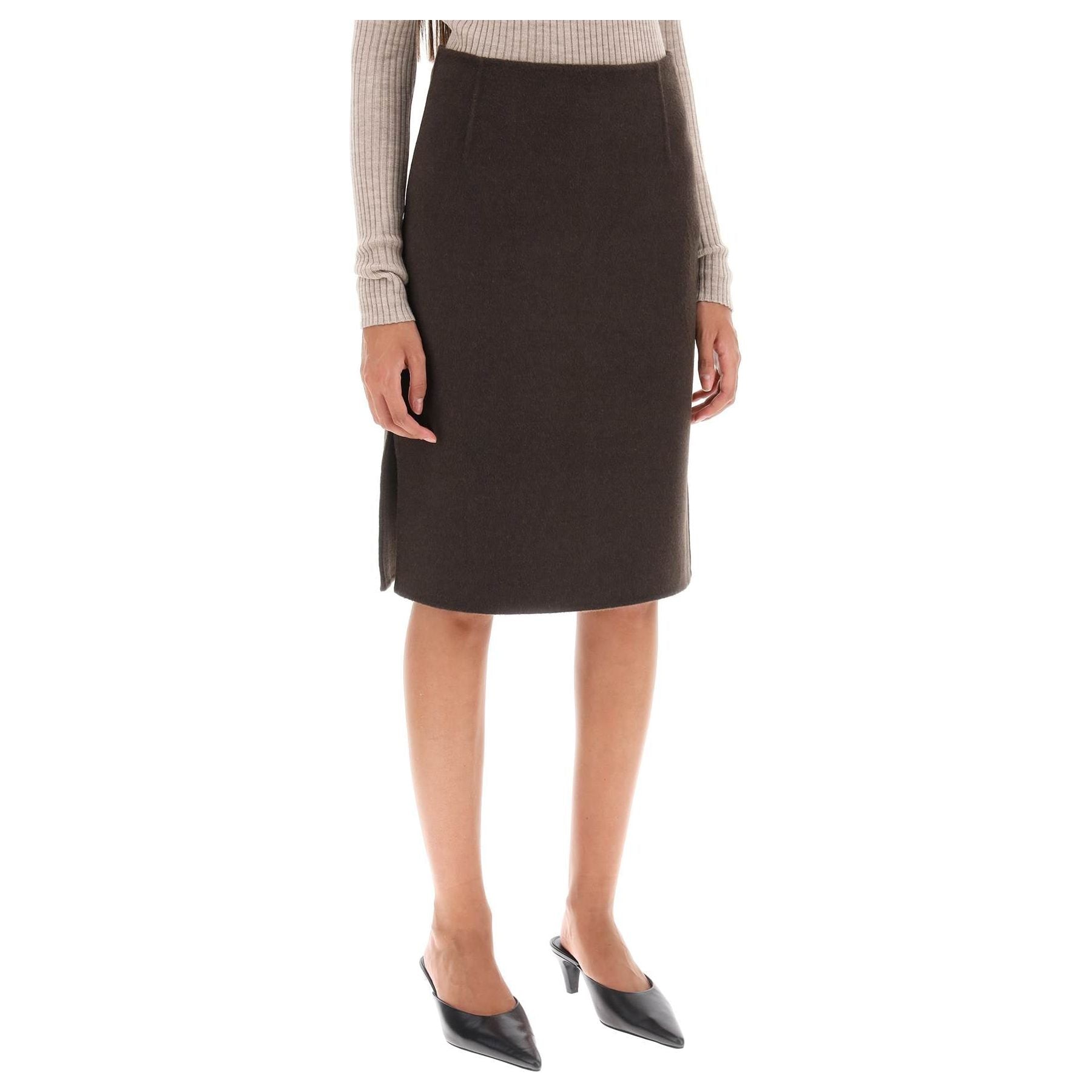 Pencil Skirt In Double Wool