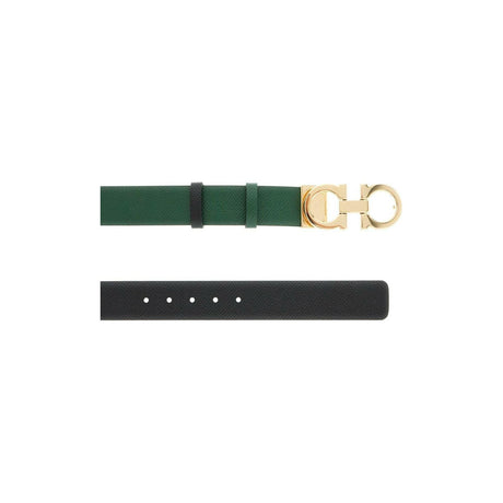 Reversible Gancini Leather Belt.