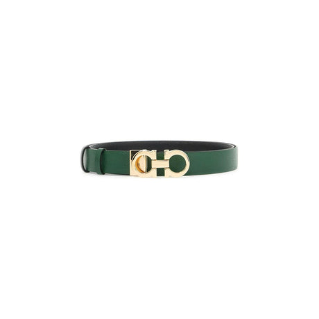 Reversible Gancini Leather Belt.