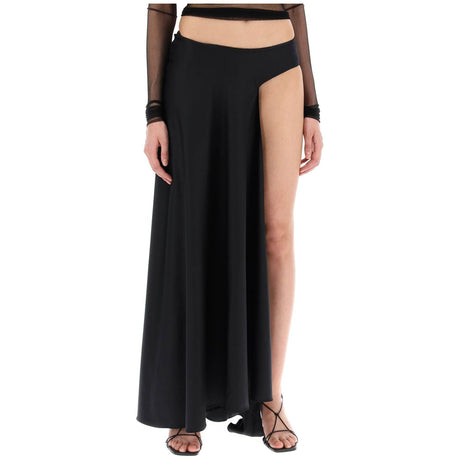 Asymmetric Wool Talus Skirt