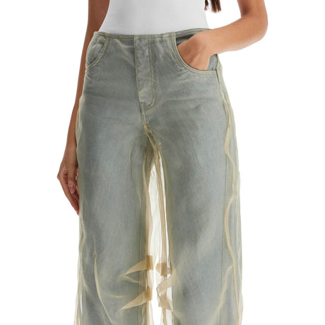 Silk Organza Layered Jeans With A Touch