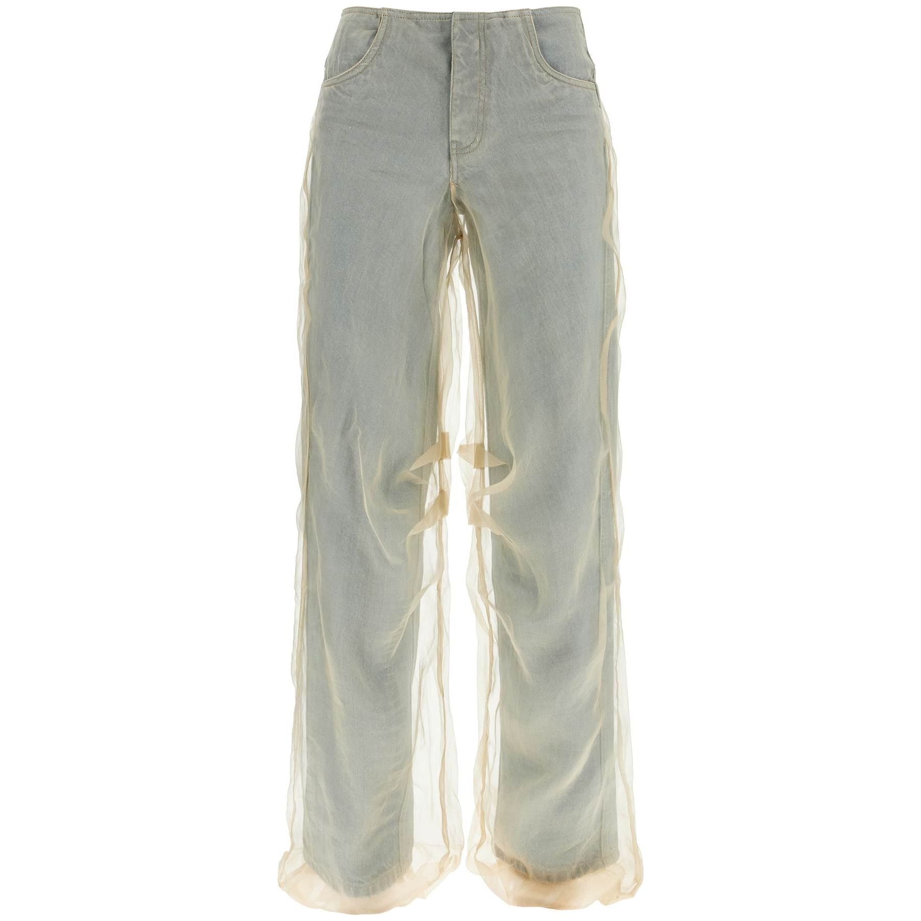 Silk Organza Layered Jeans With A Touch