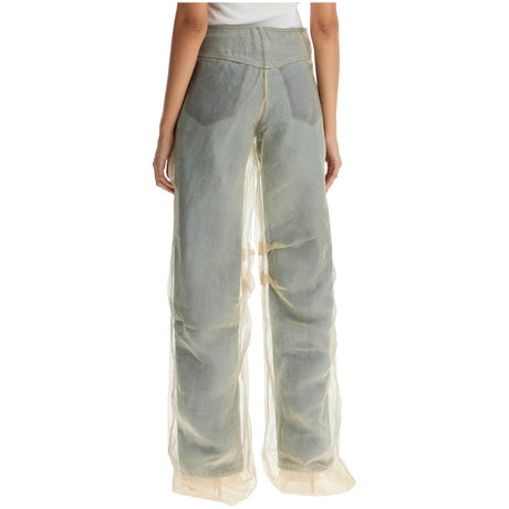 Silk Organza Layered Jeans With A Touch