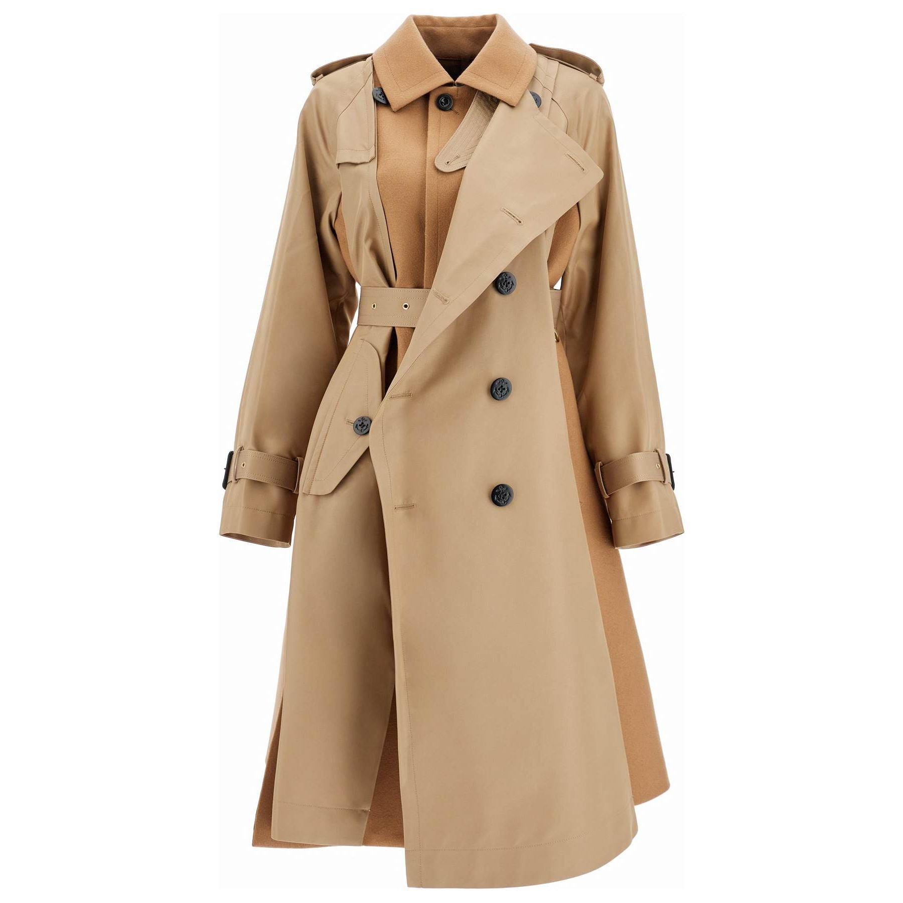 Hybrid Gabardine and Wool Coat