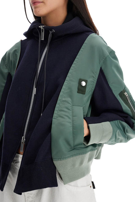 Hybrid Sweatshirt With Zip And Hood