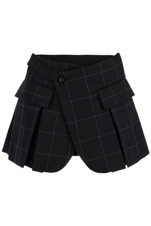 Plaid Wool Skort With Check