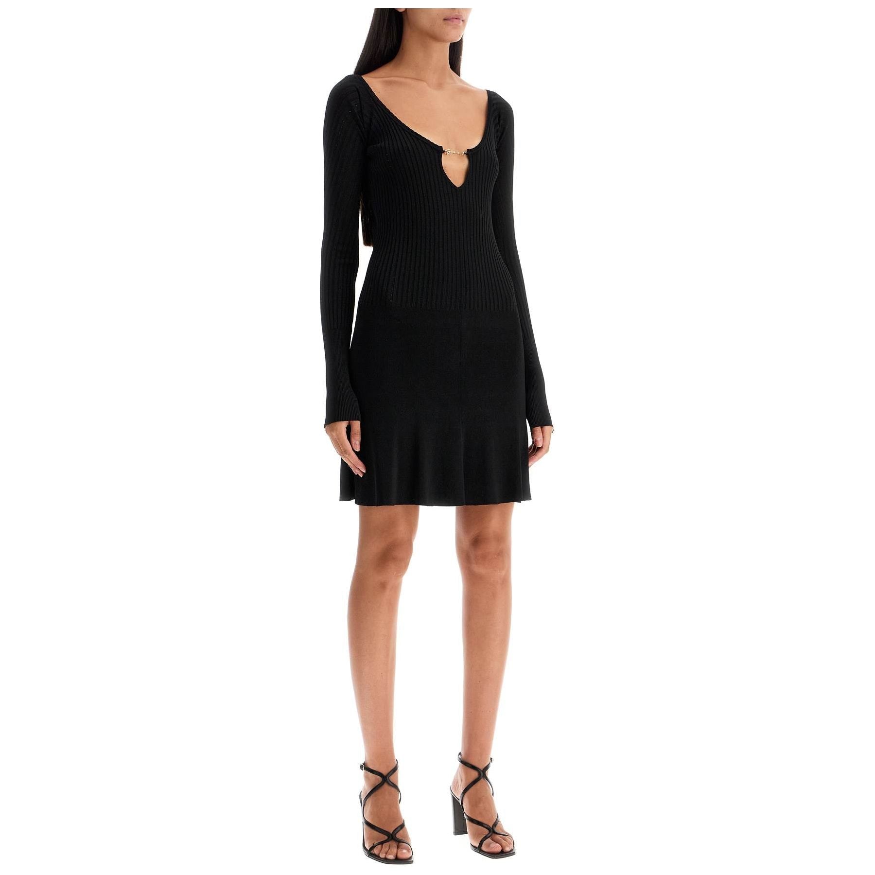 Ribbed Viscose Mini Dress