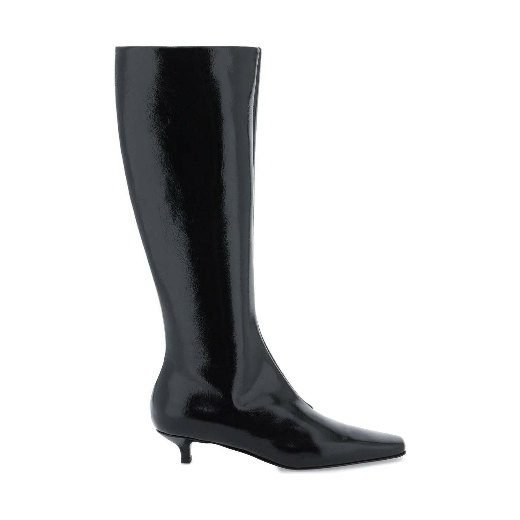Slim Knee Patent Leather High Boot