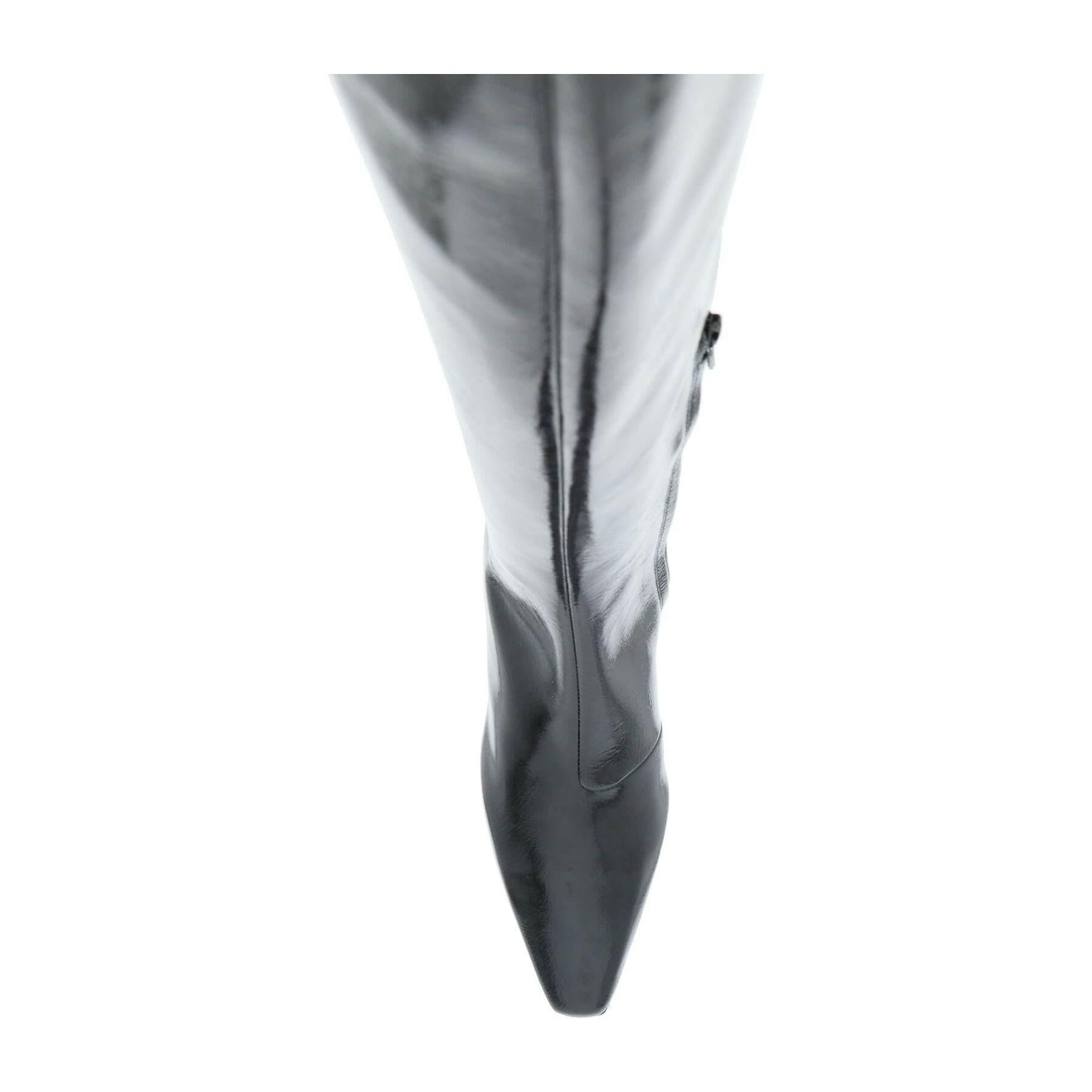 Slim Knee Patent Leather High Boot