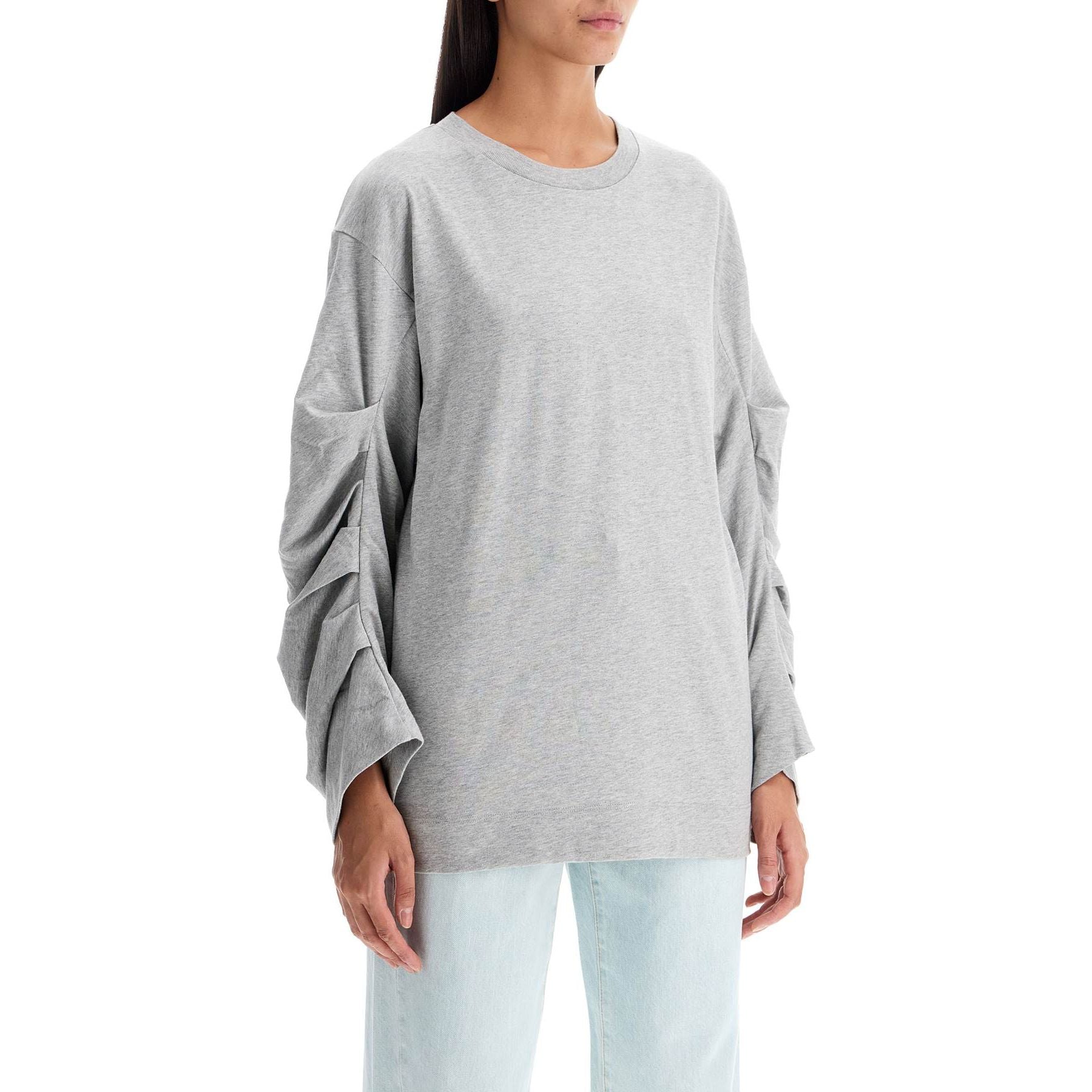 T-shirt With Pleated Sleeves Heynas