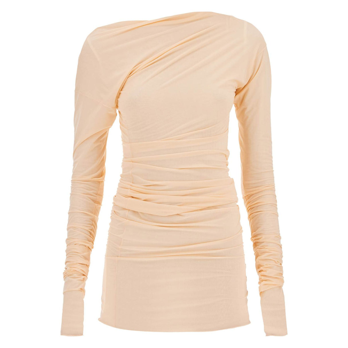 Long-sleeved Draped Top With