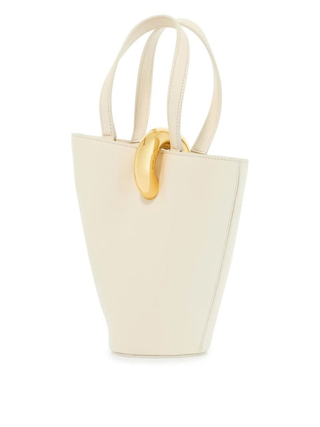 Asymmetric Leather Bucket Bag-Jacquemus-JOHN JULIA