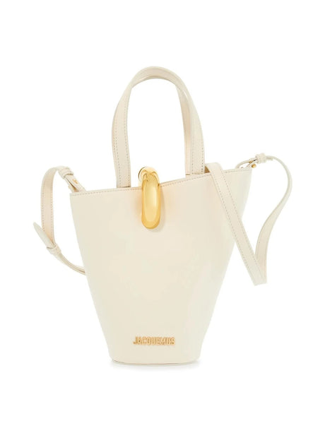 Asymmetric Leather Bucket Bag-Jacquemus-JOHN JULIA