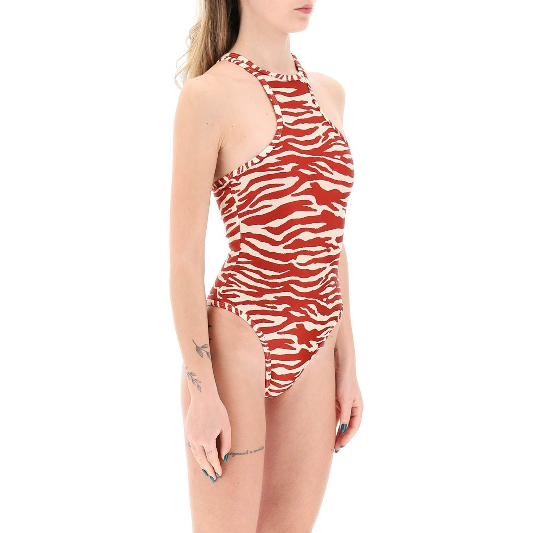 Zebra Print One-Piece Swimsuit