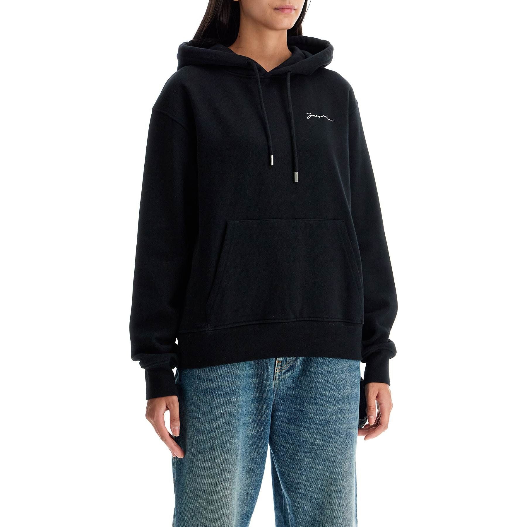 Embroidered Fleece-Back Hoodie