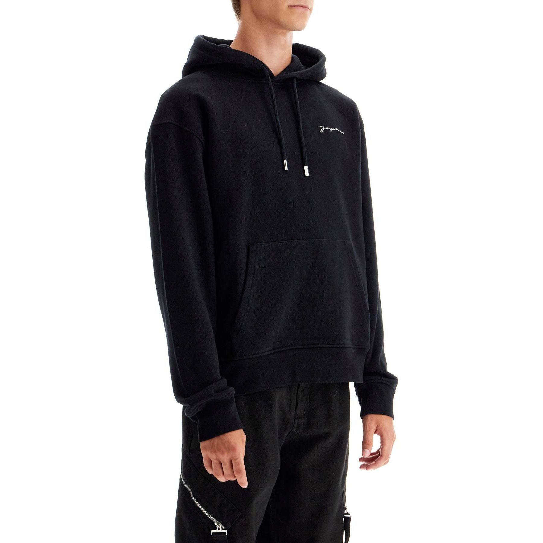 Embroidered Fleece-Back Hoodie