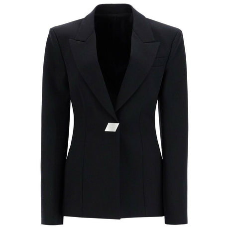 Wool Gabardine Tailored Blazer.