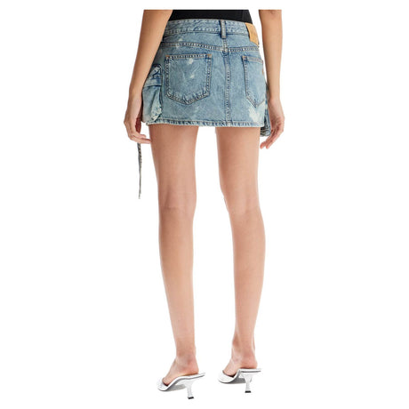 THE ATTICO-Denim Fay Mini Skirt -JOHN JULIA.