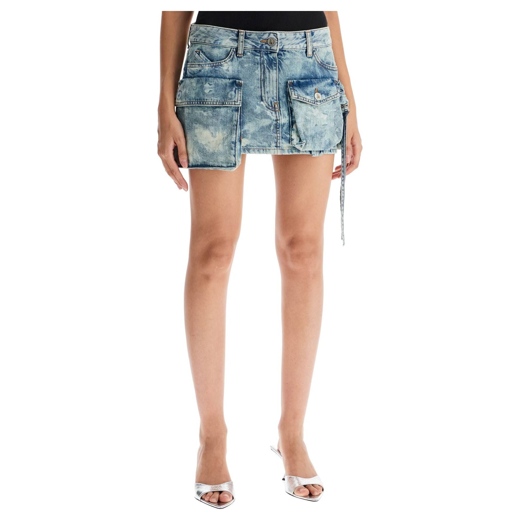 THE ATTICO-Denim Fay Mini Skirt -JOHN JULIA.