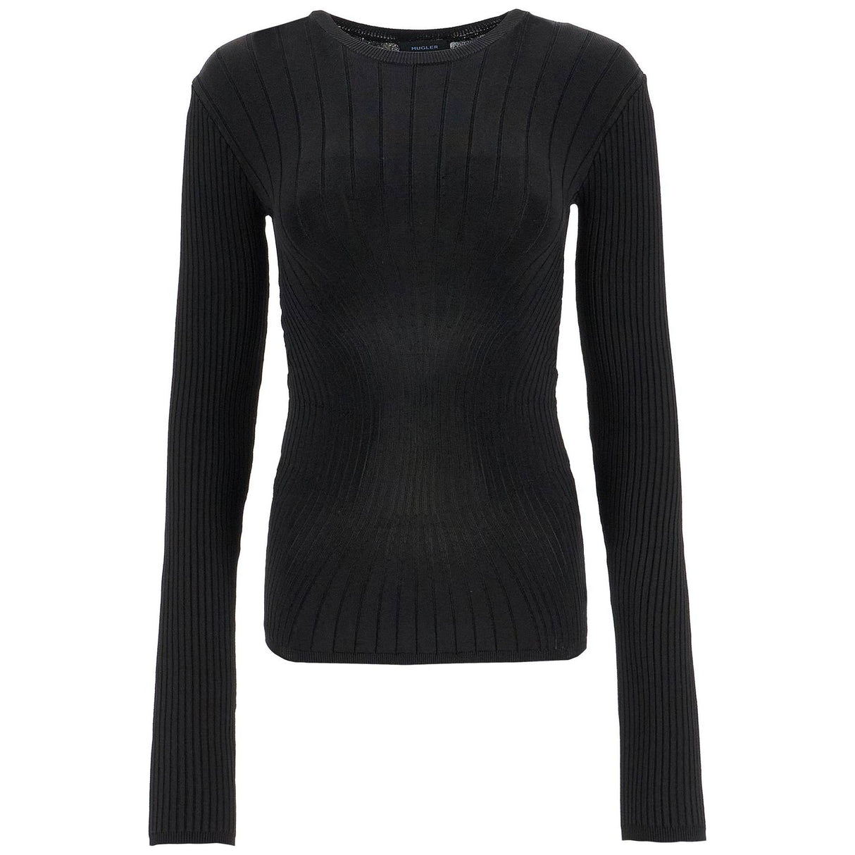 Ribbed Knit Top With Long Sleeves